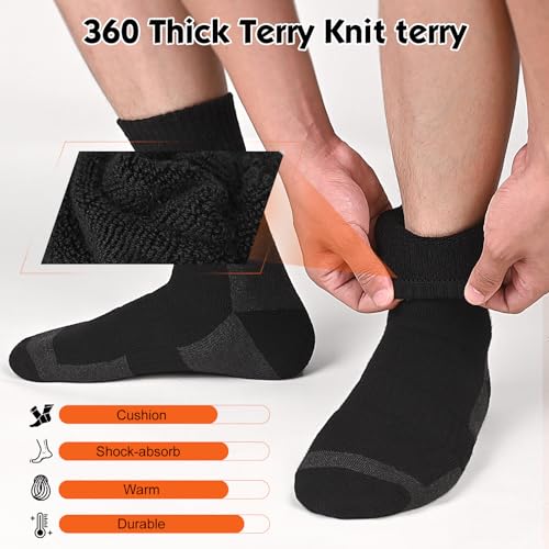 Image of 360 Cushioned Thermal Crew Socks Men Women, Thick &Warm Boot Sports Socks Hunting Sking Hiking Home Work Outdoor