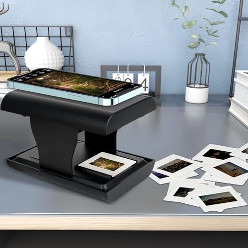 Image of TCNEWCL 35mm Negative Slide Scanner, Mobile Film Scanner for Converting Old Slides into Digital Images, Portable and Foldable Film Scanner with LED Light