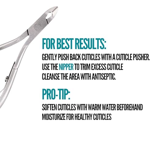 THR3E STROKES Trim Cuticle Nipper - Professional Stainless Steel Cuticle Remover/Trimmer for Pedicure, Manicure Tool for Toenails and Fingernails, Nail Care Professional Quality - Image 2