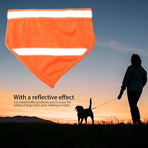 Reflective Dog Bandana Soft Lightweight Fabric with Safety Strip for Dogs and Cats Small Medium Large Sizes Large - Image 2