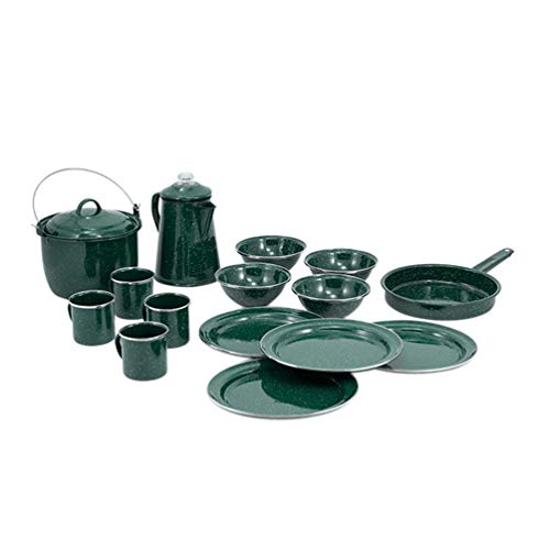 GSI 11870005018000 Pioneer Camping Set, 16-Piece Forest Green