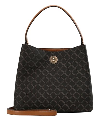 L.CREDI Handtasche Filiberta mit Label-Applikationen