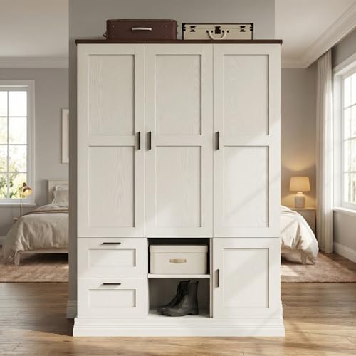 IRONCK White Wooden Wardrobe
