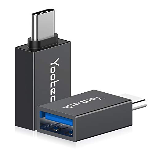 Yootech USB C to USB Adapter (2 Pack), [Side-by-Side Use] Aluminium Thunderbolt 3 to USB 3.0 OTG Connector Compatible with MacBook Pro 2019/2018,MacBook Air 2020, iPad Pro 2020,Dell XPS,Galaxy Note10