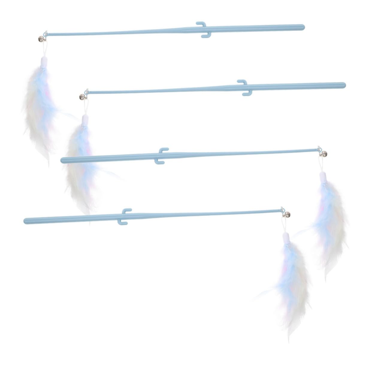 Mipcase 20pièces Canne Plumes pour Chats Jouet Interactif avec Poignée Cactus pour Chats Intérieur Et Extérieur