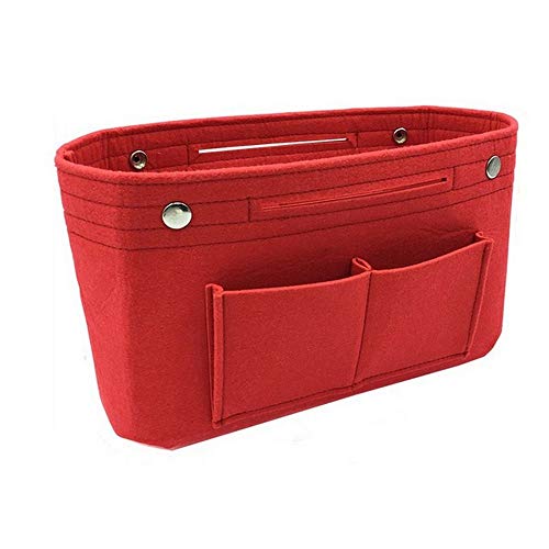 Changli - Organizador de bolso de mano para mujer, organizador de monedero y bolsa de viaje para cosméticos, 24 cm x 16 cm x 9,5 cm rojo rosso