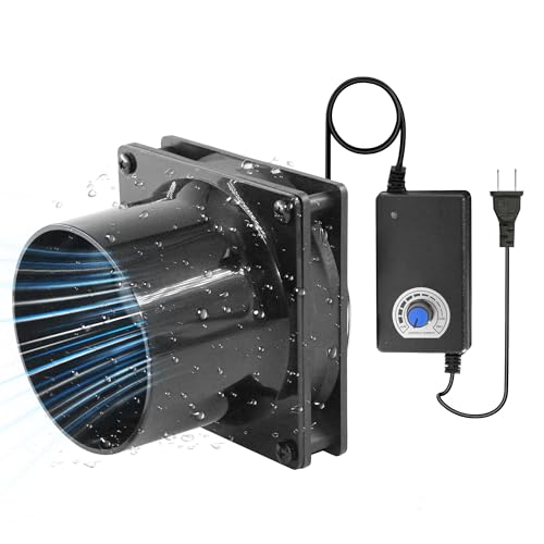 120mm 12V Axial Exhaust Duct Fan with 4' Flange Adapter...