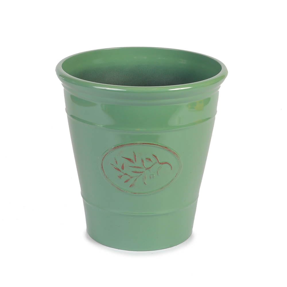 YouGarden - 2 x Green 'Olive' Planters 40cm Perfect for Standard Trees and Patio Trees, Shrubs and Bushes - Mediterranean Style Plant Pot for Gardens