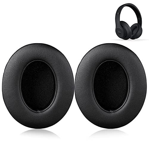 Coussinets d'oreille de rechange pour Beats Studio 3 Wireless & Studio 2 Écouteurs sans fil / Wired Over-Ear en cuir protéiné de qualité supérieure et mousse à mémoire de forme Studio 2 - Noir