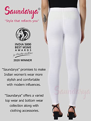 Image of Saundarya Women's Regular Fit Ankle Length Leggings Sizes: Small Size (S /M) for 26-30 inches Waist, Regular Size (L /XL) for 30-36 inches Waist and Plus Size (Plus Size for 36-42 Inches Waist)
