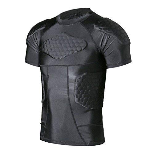 Tuoyr Padded Compression Shirt Chest Protector Undershirt For Football Soccer Paintball Shirt #TOP1