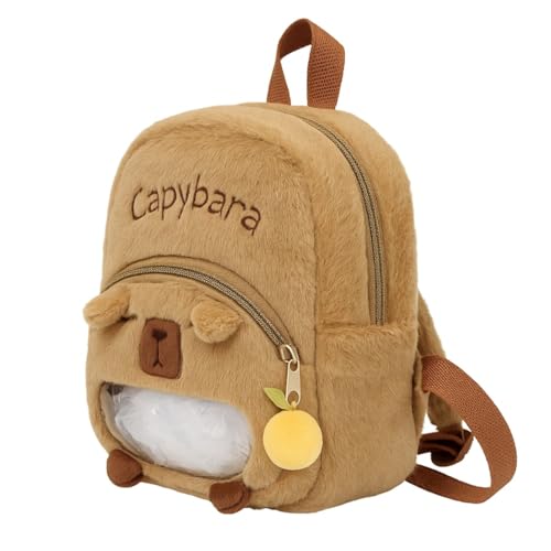 Mochila Infantil Capivara 35cm Pelúcia Macia Escolar