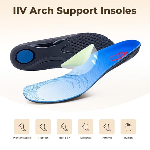 Image of IIV Mens Walking Shoes with Arch Support Wide Toe Box Tennis Sneakers Plantar Fasciitis Running Shoes