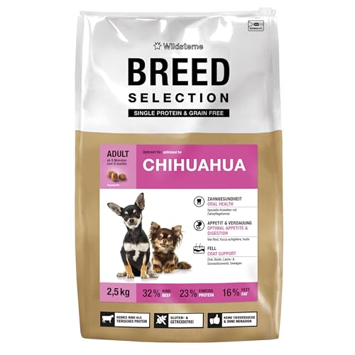 Wildsterne Breed Selection Chihuahua, 2,5 kg | Getreidefreies Trockenfutter | Monoprotein | von Tierärzten entwickelt