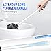uptronic Toilet Plunger with Holder, Unique Plunger with All-Angle Design, Plungers for Bathroom with Holder, Heavy Duty Toilet Plunger for 5.7-inch Toilet Drain Bathroom Cleaning