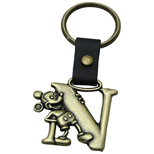 Mickey Mouse Letter N Brass Key Chain #TOP17