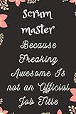  scrum master Because Freaking Awesome Is not an Official Job Title: Professional Notebook for Men, Women, Organizational Planner