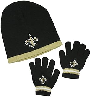 Outerstuff New Orleans Saints NFL Little Boys Knit Hat and Gloves Set
