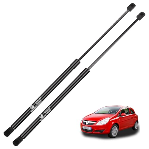 WateryWave 2X Rear Tailgate Struts for Vauxhall Corsa D Hatchback 2006-2014 Car Boot Gas Springs Black Gas Struts Boot Struts Shock Lift Support Replace #13182309, 13182537