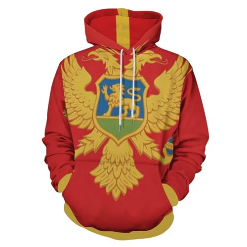 Pull à capuche aigle à deux têtes protégeant du vent pendant l'effort