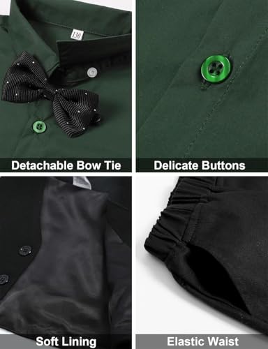 Image of A&J DESIGN 4pcs Baby & Toddler Suit, 12 Months - 5T, Shirt & Pants & Vest & Bow Tie