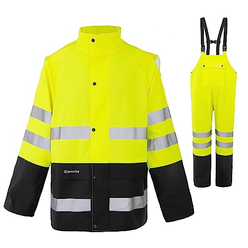 Rain Suit For Men & Women Waterproof Heavy Duty Rain Gear Reflective Jacket for Fishing Outdoor Work Raincoats2