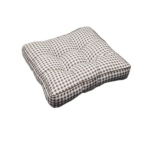Cojín cuadrado grueso para asiento elevador, acolchado, suave, para meditación, yoga, silla, sillón, apoyo para interiores y exteriores (1 unidad, 40 x 40 cm, café)