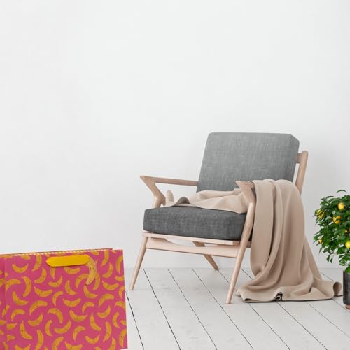 Glick Große Geschenktüte im Querformat, Go Bananas, 275 x 355 x 100 mm, luxuriöse recycelbare Tasche für Geburtstage & Feiern