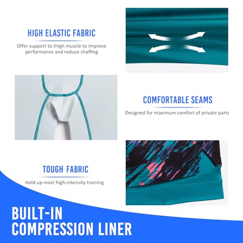 Image of maamgic Mens Workout Shorts 2 in 1 Stretch 5 inch / 7 inch Gym Shorts Running Shorts with Compression Liner Zip Pocket