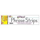 T-4010 - WIPE-OFF SENTENCE STRIPS 12IN WHITE