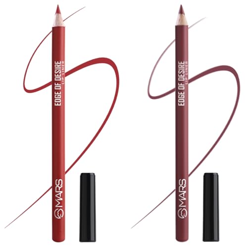 Image of MARS Matte Lip Liner One Swipe Smooth Long Lasting Lip Pencil (1.4gm) (05-WINE NIGHT, 07-MAGNETIC MAGENTA)