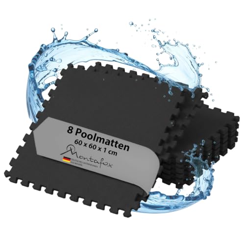 Montafox 2,88 m² Unterlegmatte 1 cm Dicke Poolmatte 8er Set...