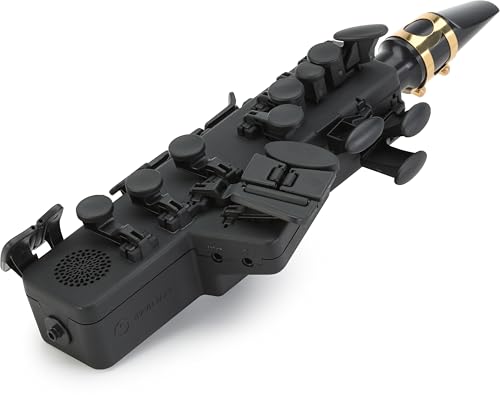 Image of Travel Sax 2 (Black) - Compact Digital Saxophone for Silent Practice Anywhere | Lightweight Electronic Sax with Real Alto Mouthpiece, Built-in Speaker, Bluetooth MIDI /Audio, USB-C, 70+ Internal