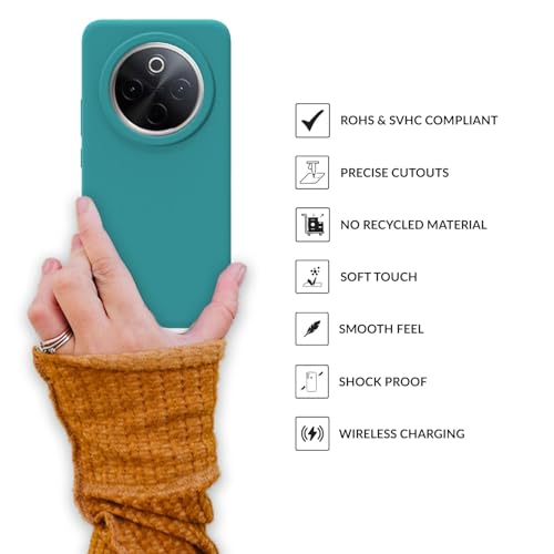 Image of SPRIG Compatible with Vivo T4 Premium SilkTone Back Cover Drop Tested Shock Proof Mobile Case for Men, Women, Boys and Girls with Camera Protection (Ocean Blue)