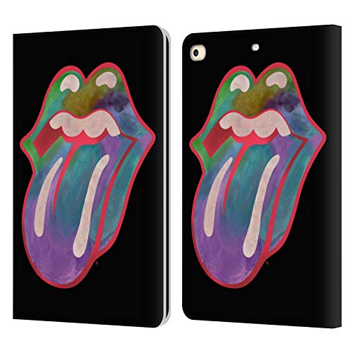 The Rolling Stones Étui Anti-Rayures iPad 9.7 Cuir Portefeuille Aquarelle