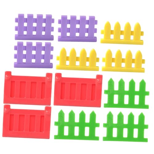 SUPVOX 24 Pièces Mini Clôtures Décoratives Résine Lot pour Micro Paysage et Maison de Poupée Accessoires de Jardinage Colorés et Flexibles