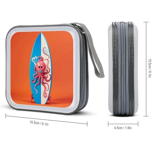 Étui CD/DVD 40 compartiments pieuvre moderne en plastique pour voyage - 2