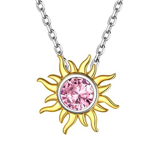 Collier Soleil en Argent 925 ChicSilver pour femme avec un pendentif et une chaîne de 40+5 cm