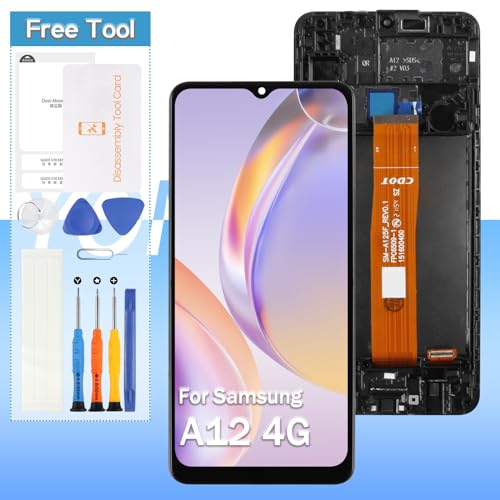 Original for Samsung Galaxy A12 LCD Display Witch Frame A125u1 S127dl A125a A125w A125m A125f 6.5