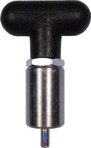 Pull Pin - T-Handle - 1-1/2" Length x 1" Diameter Steel Barrel - 1/4" Diameter Steel Spring-Loaded Plunger