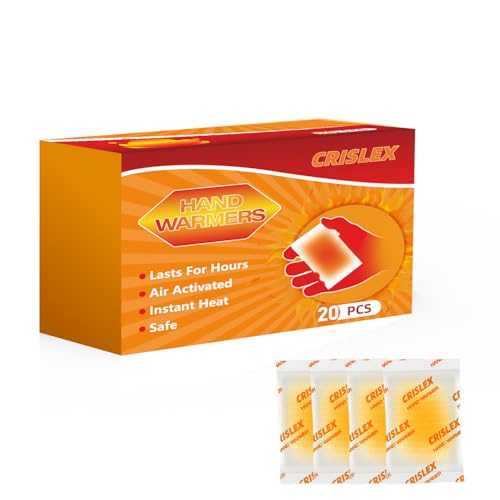 Hand Warmers 10/20/40/80 Packs - Body & Hand Warmers, Up to 10 Hours of Heat, Super Long Lasting, All Natural Odorless Air Activated, Hand Warmer for Hunting, Camping Sports (20 Packs)