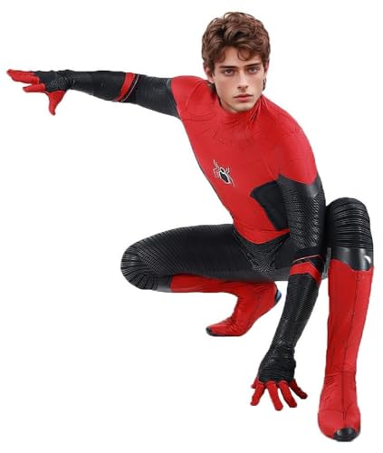 GYINQ Halloween Red Bodysuit Jumpsuit Superhero Costume Cosplay Zentai Onesie Outfit Mask Dress up...