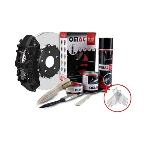 OMAC Brake Caliper Epoxy Based Car Paint Kit New York Black Matt High-Temp