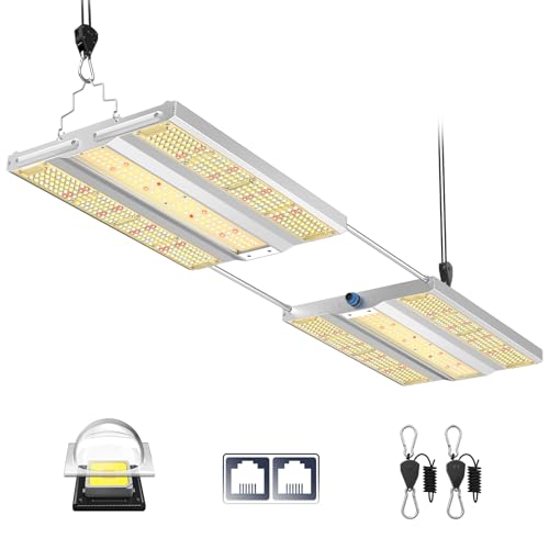 VIPARSPECTRA XS3000 Pro LED Grow Lampe Pflanzenlampe LED Vollspektrum Neue Gen Linsen Grow Light mit Daisy-Chain 6 Levels Dimmen Für Zimmerpflanzen Gemüse Blüte Growzelt 120x90cm 120x60cm 97.5×27.9cm
