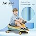Joyano Swing Car, LED Flashing Wheels, Ride on Wiggle Car Boys and Girls, No Batteries, Gears or Pedals, Twist, Turn, Wiggle Movement to Steer, for Toddlers, Kids 3 Yrs and UP, 50kg/110lb (Yellow)
