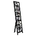 Asense Decorative 4 by 6 Inch 16 Openings Black Wood Hinged Folding Partition Screen-Style Collage Picture Photo Frame Floor Standing