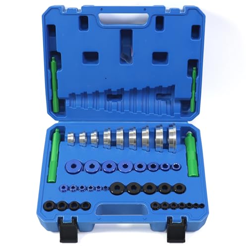 Wzyblixo Bearing Press Kit 43 Piece Bearing Race and Seal Driver Set Seal Driver Installer Set with 4 Handles for Bearing Installation