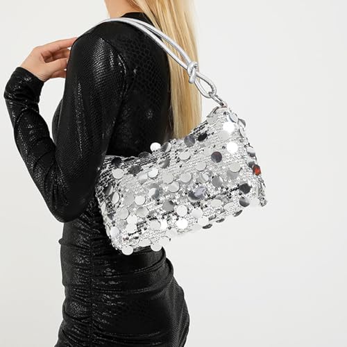Women Sequin Bag Small Shoulder Tote Sparkly Purse Clutch Handbags Evening Bag Party Bling Glitter Sparkle Sequin Purse2