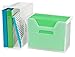 IRIS USA Medium Portable Desktop File Box with Open Lid, 6 Pack, Side Handles, Hanging File Folders, Tabs & Inserts, Letter Size, Magazines, Newspapers, Mail, Books, Notebooks, Clear