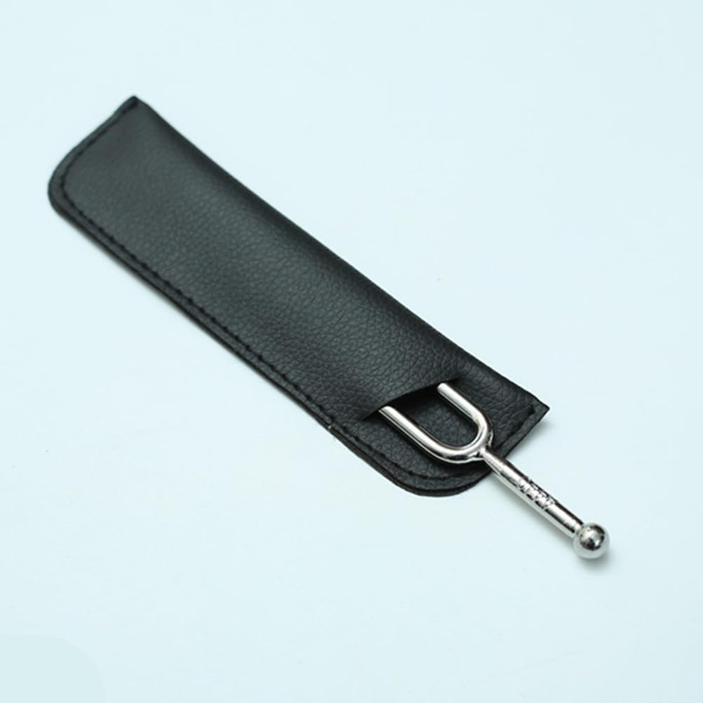 BESTonZON Tuning Fork Storage Pouches 3 pack Round Pu Leather Carry Cases for Tuning Fork Accessories Lightweight Protective Sleeves for Portable Storage and Travel